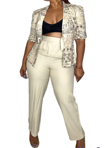 JBD Creme Blazer Set